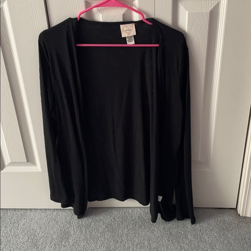 Thin black cardigan!